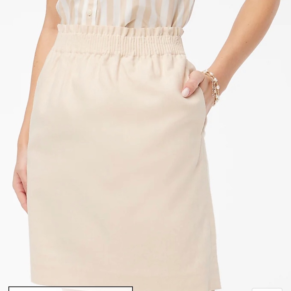 J. Crew Linen-cotton city skirt